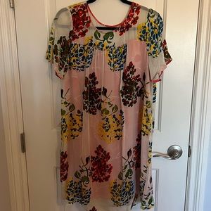 Anthropologie Maeve velvet mini shift dress